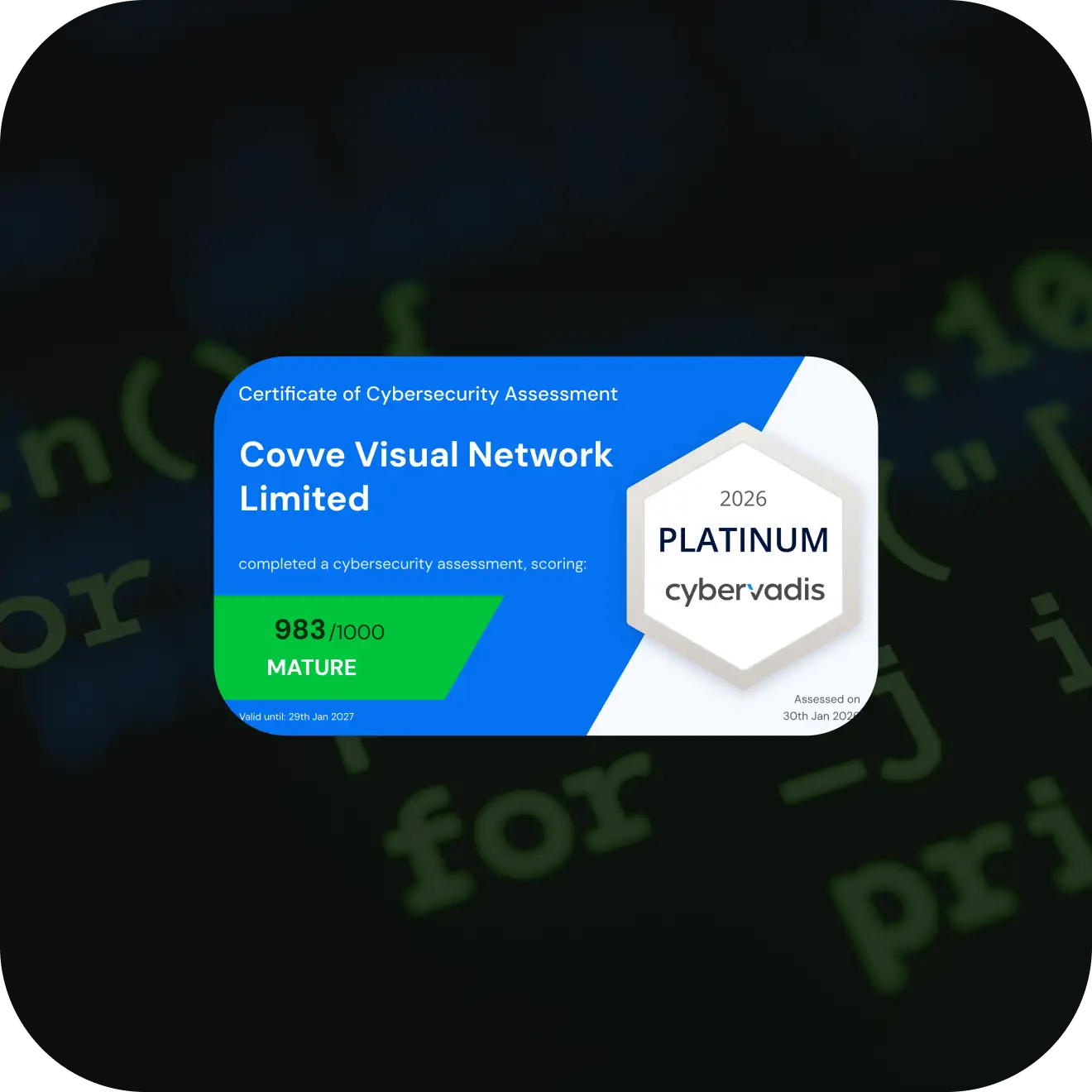 Covve - Cybersecurity badge 2026